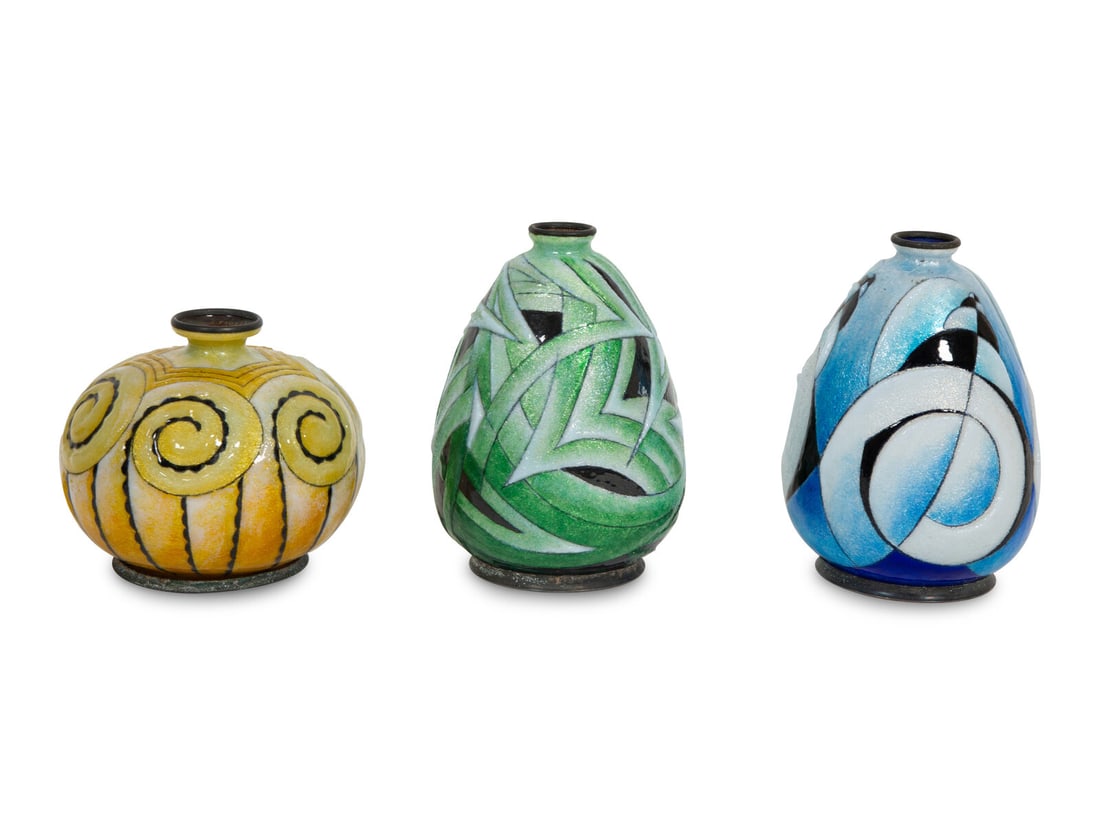 Camille Faure (French, 1874-1956) Three Vases (1 of 4)