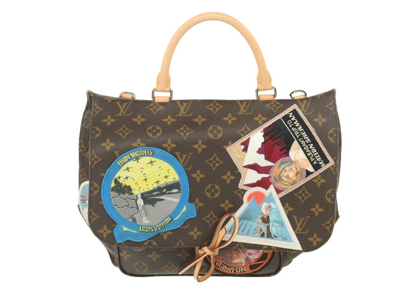 Louis Vuitton Cindy Sherman Monogram Iconoclast Bag: Louis Vuitton Cindy Sherman Monogram Iconoclast Bag Cindy Sherman Iconoclast Bag in Monogram Canvas with Silver-Tone Hardware and Vachetta Leather accents. Embroidered patches throughout. Labe