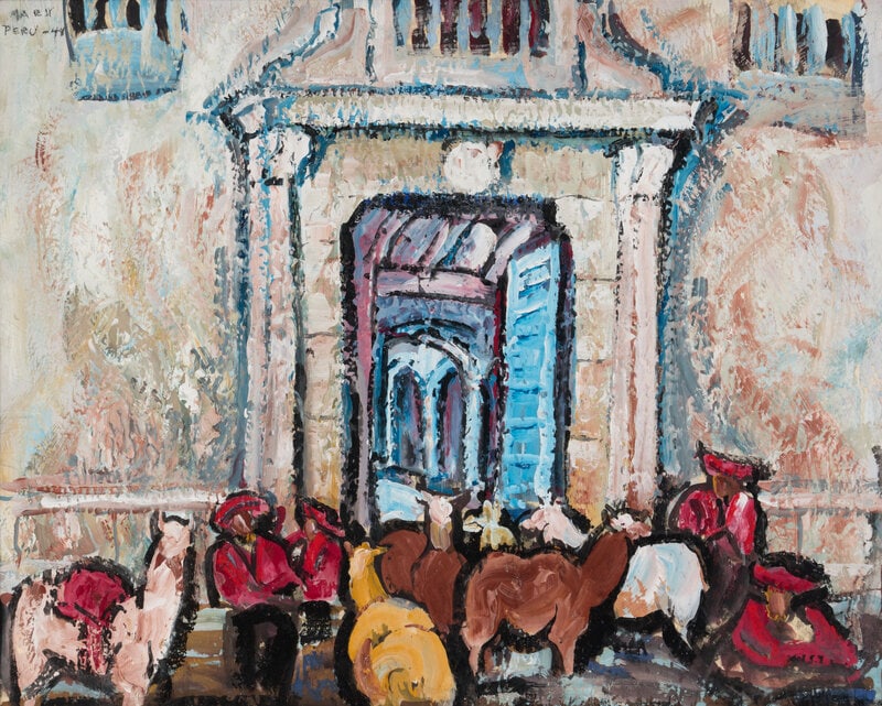 Samuel Marx (American, 1885-1964) Peru, 1948: Samuel Marx (American, 1885-1964) Peru, 1948 oil on paper laid to board signed Marx, dated, and titled (upper left ) 18 3/4 x 23 3/4 inches. This lot is located in Chicago.