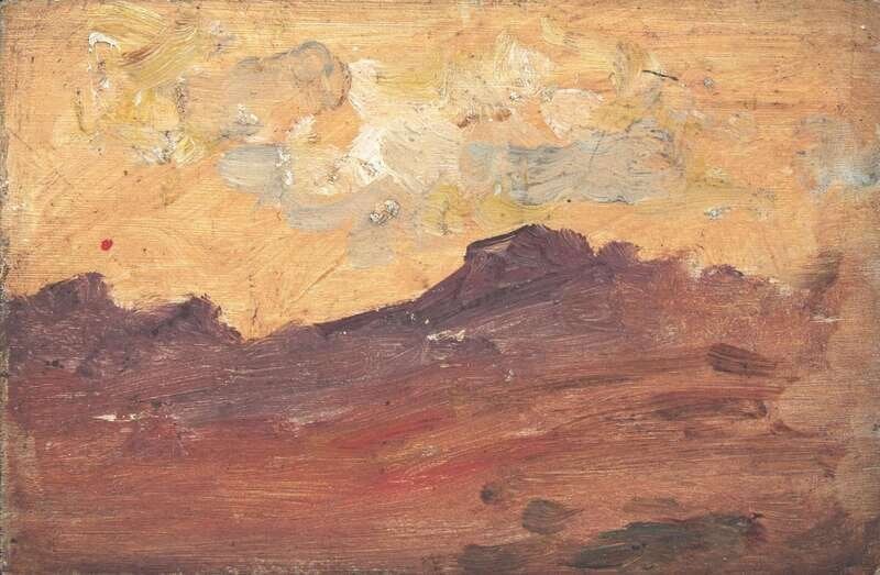 Arthur Beecher Carles (American, 1882-1952) Orange Landscape: Arthur Beecher Carles (American, 1882-1952) Orange Landscape oil on board 4 x 6 inches. This lot is located in Philadelphia. Size 4 x 6 inches. Condition</