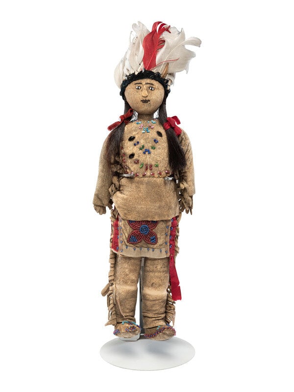 Great Lakes Beaded Hide Doll (1 of 4)