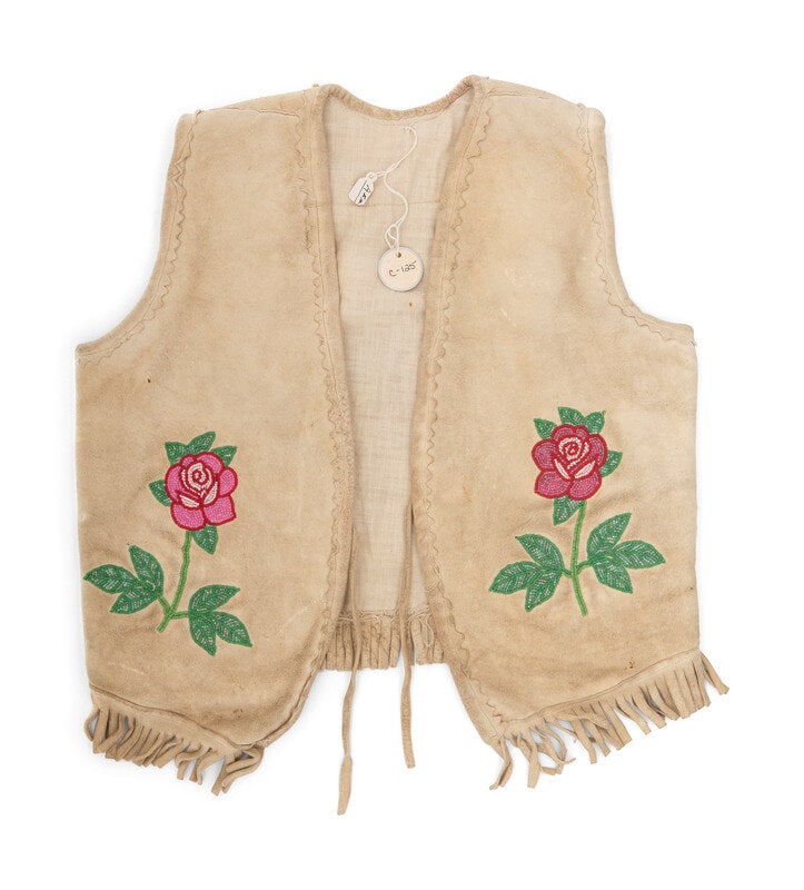 Plateau Beaded Hide Vest, with Elk (1 of 2)