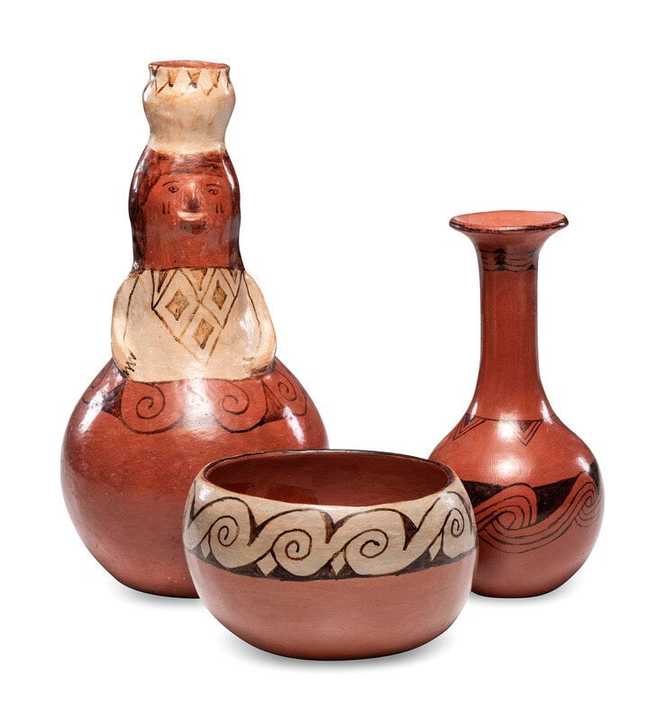 Vesta Bread
(Maricopa, 1912-1976)
Pottery Vases and Bowl (1 of 6)