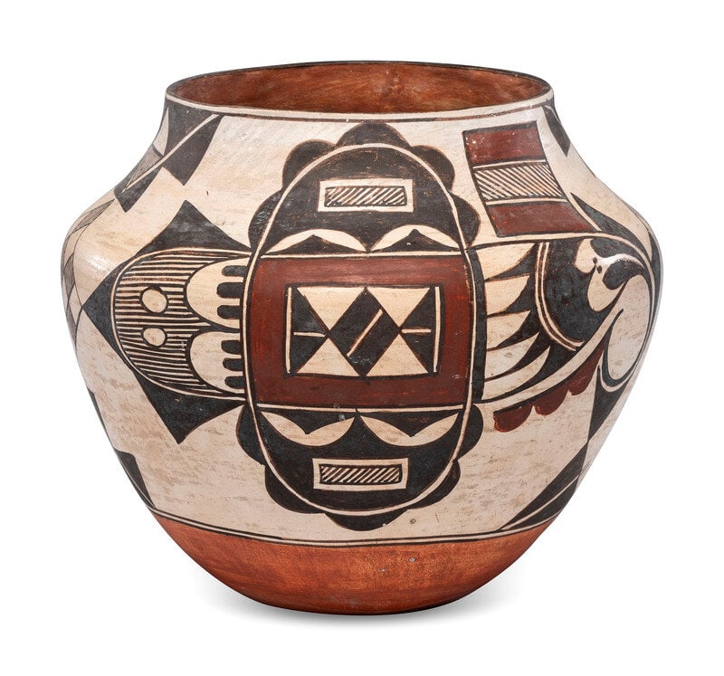 Acoma Polychrome Pottery Jar (1 of 3)