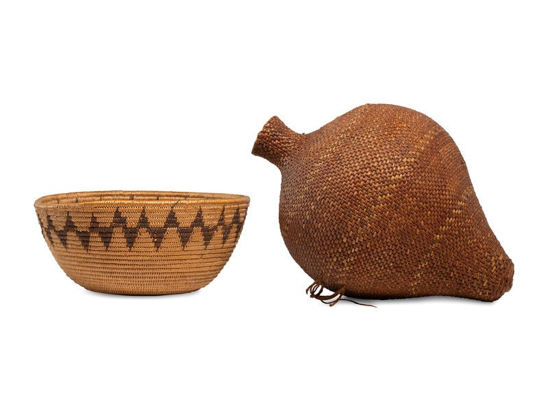 Washo Basket and Paiute Seed Jar (1 of 3)