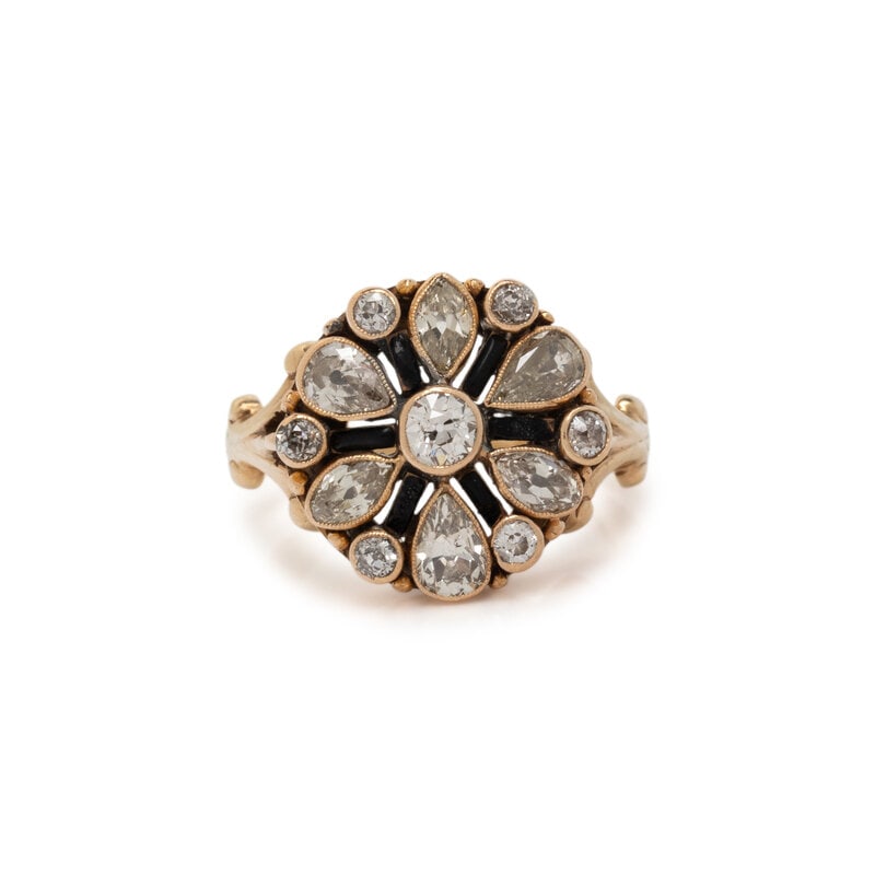 DIAMOND AND ENAMEL RING (1 of 2)