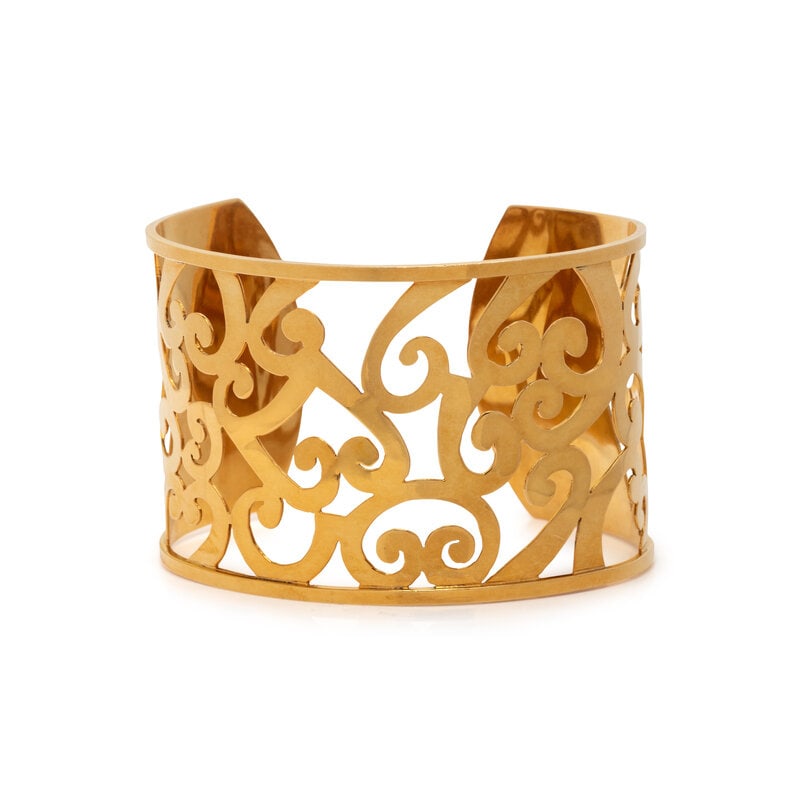 MAZ, YELLOW GOLD CUFF BRACELET (1 of 2)