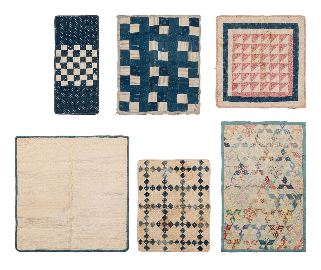 Six Pieced Cotton Doll Quilts (1 of 14)