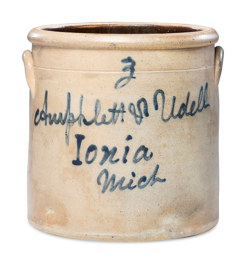 An Amphlett and Udell Three-Gallon Stoneware Crock (1 of 5)