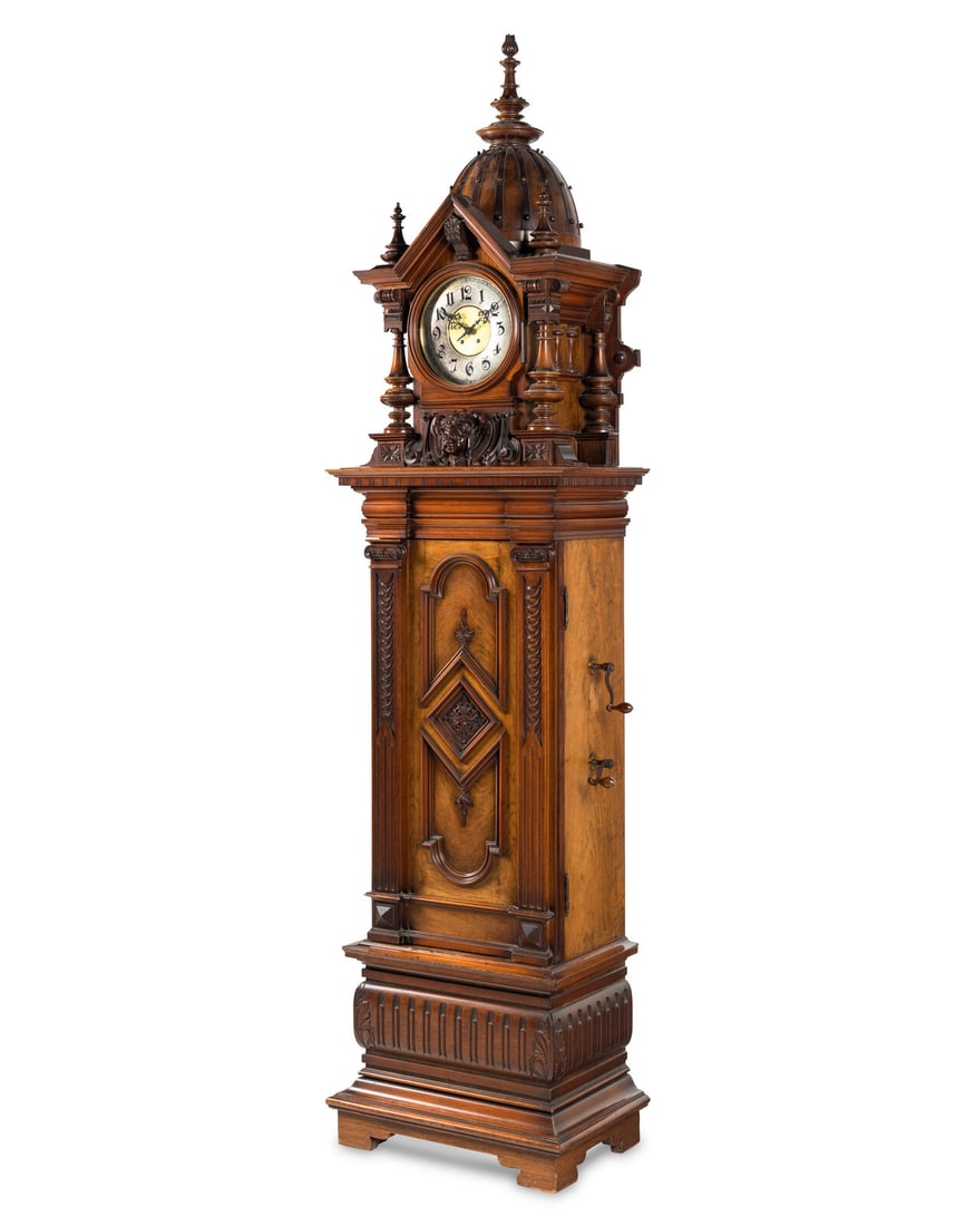 A Symphonion Style 38B Eroica Upright Three Disc Music Box with Clock (1 of 4)
