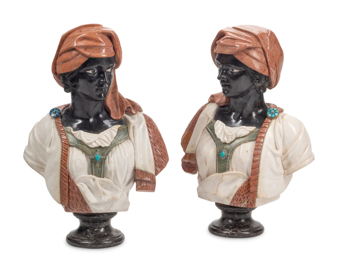 A Pair of Continental Marble Busts (1 of 5)