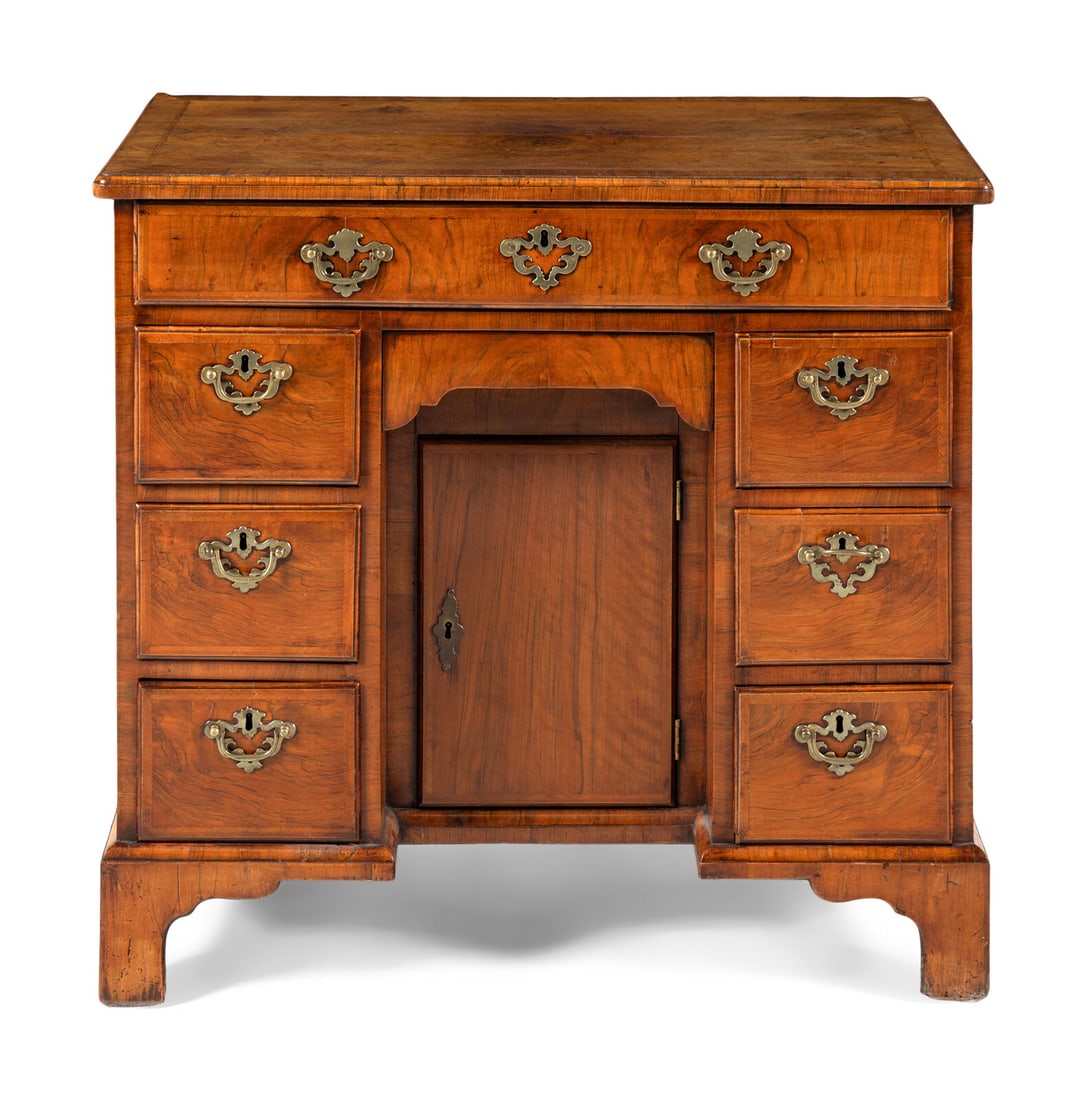 A George II Walnut Kneehole Desk (1 of 5)