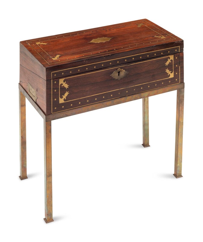 A Regency Brass-Inlaid Rosewood Writing Box (1 of 4)