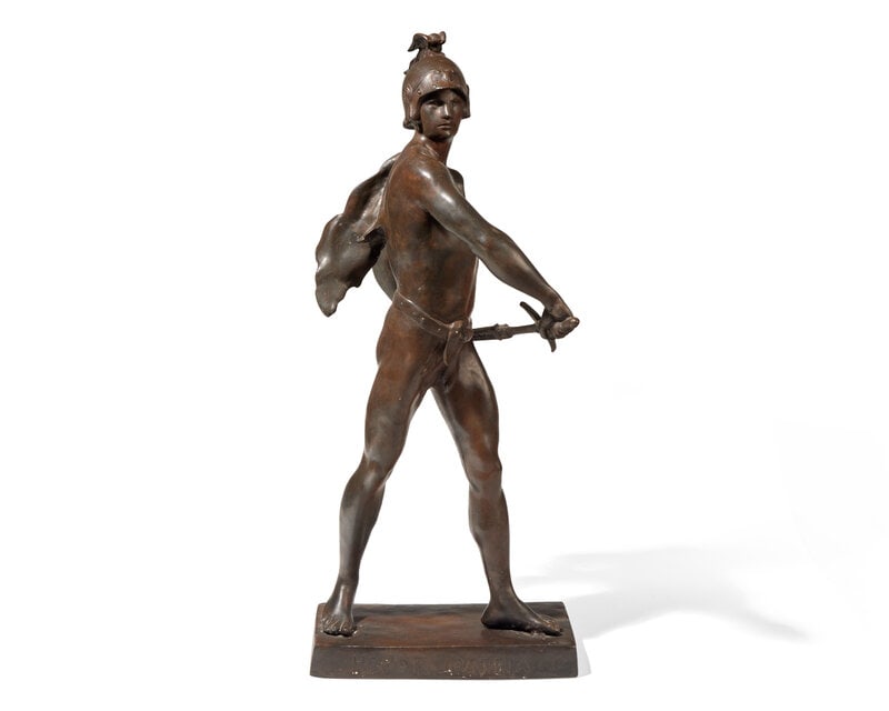 After Emile Louis Picault (French, 1839-1915), A mixed metal sculpture "Honor Patria" (1 of 5)
