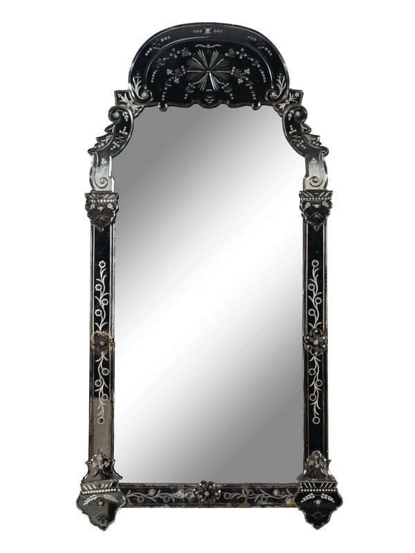 A Venetian Style Etched Glass Mirror (1 of 2)