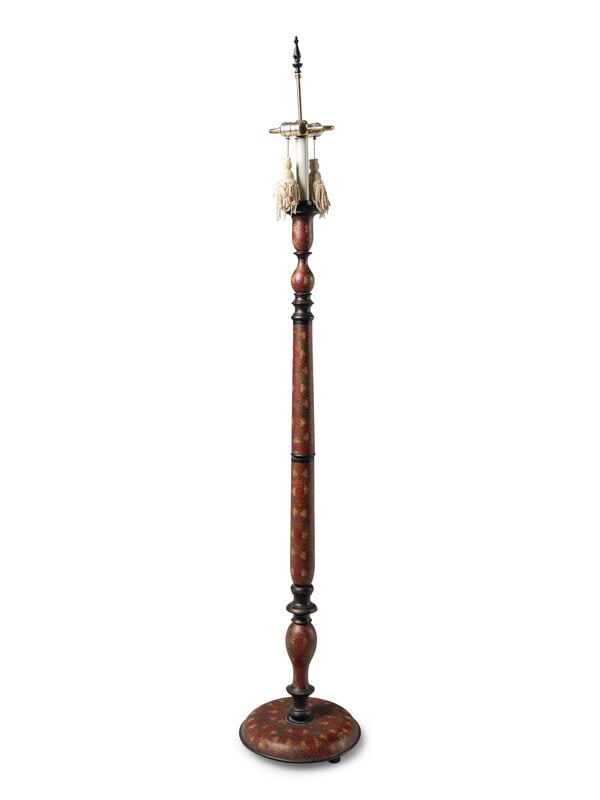 A Kashmiri Style Painted Wood Floor Lamp (1 of 3)