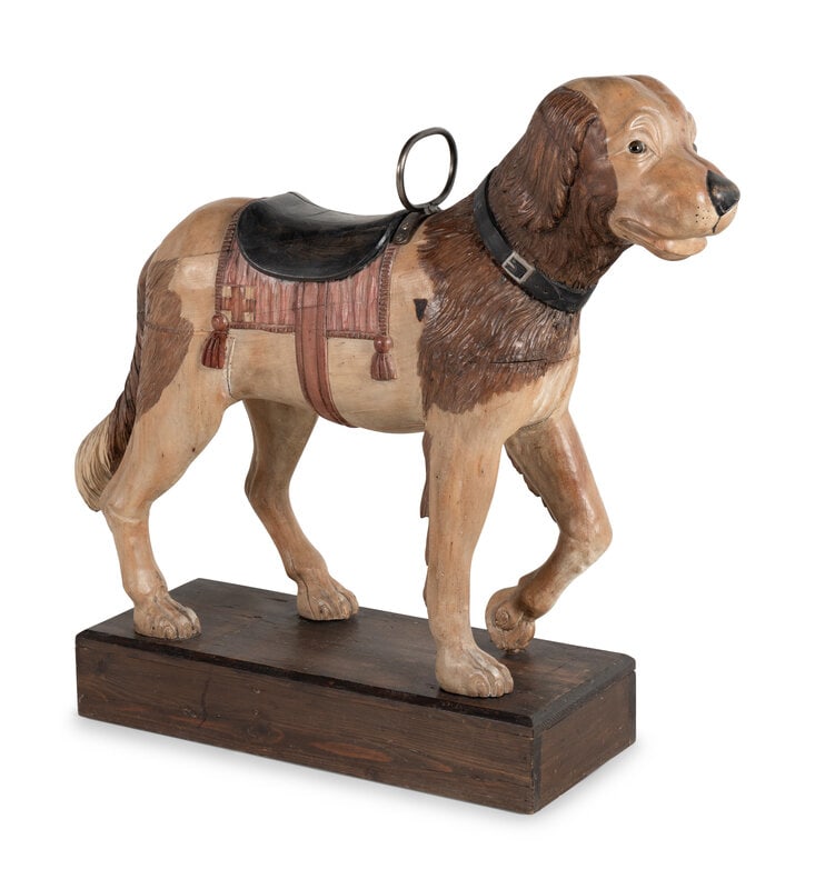 A Carved and Painted Carousel Dog (1 of 2)