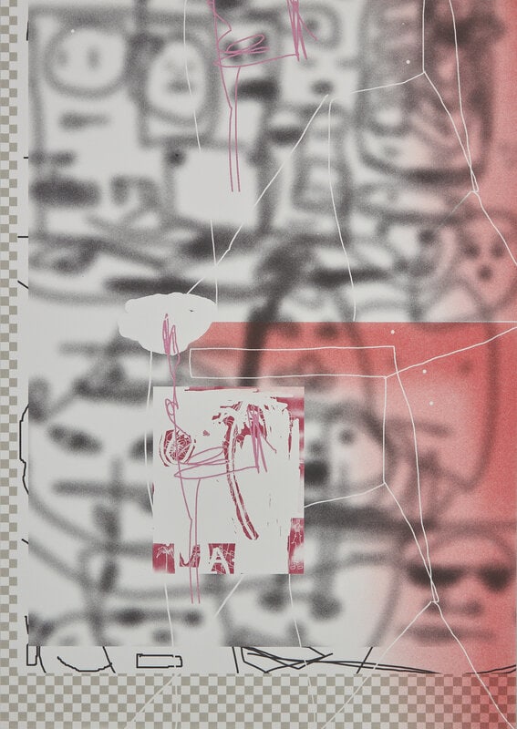 Jeff Elrod (American, b. 1966) Coconut Rock, 2011: Jeff Elrod (American, b. 1966) Coconut Rock, 2011 lithograph in colors on wove paper signed, titled, dated, and numbered 21/21 in pencil verso sheet: 19 5/8 x 13 7/8 in. Size