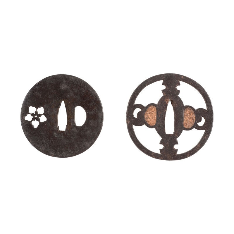 Lot of Two Japanese Iron Sukashi Tsubas (1 of 3)