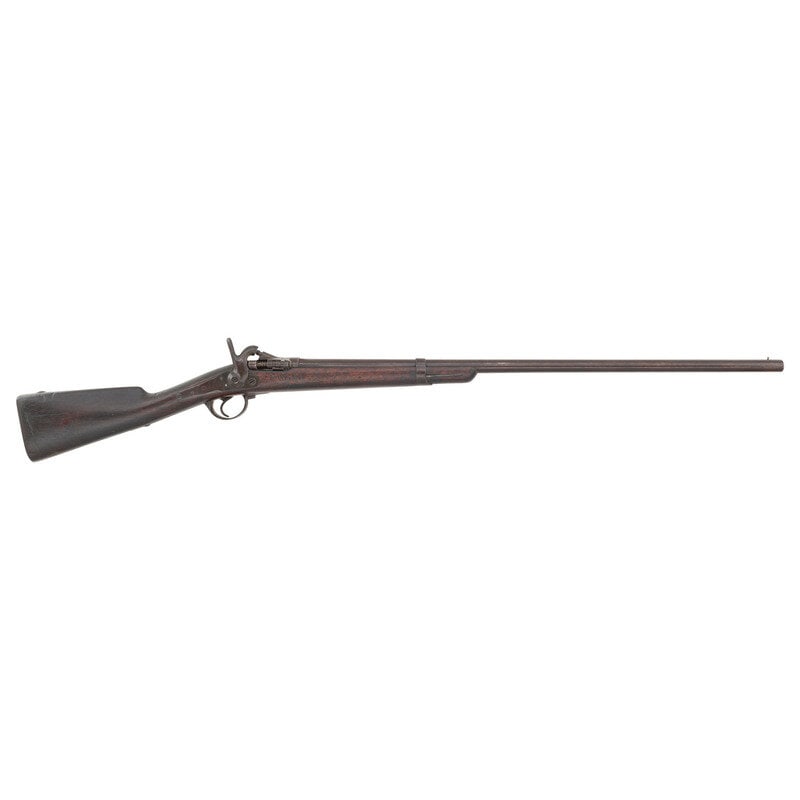 Sporterized French Tabatiere Rifle Converted to "Zulu Shotgun": Sporterized French Tabatiere Rifle Converted to "Zulu Shotgun" 10 Gauge. 33.125" barrel length. SN: NSN. Brown patina overall with knurled hammer spur mounting front brass post sight, and featuring a 
