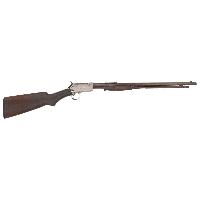 **Winchester Model 1906 Expert: **Winchester Model 1906 Expert Manufactured 1919 .22 S/L/LR. 20" barrel length. SN: 542202. Blued metal finish to barrel that has turned to patina, and a nickel plated frame. Two piece walnut stock ha