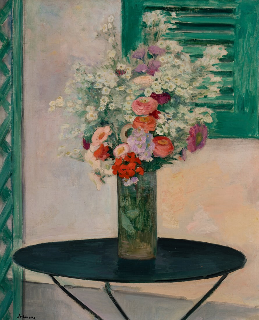 Henri Lebasque (French, 1865-1937) Bouquet de Fleurs: Henri Lebasque (French, 1865-1937) Bouquet de Fleurs Oil on canvas laid to masonite Signed Lebasque (lower left) 30 x 24 1/2 in. (76.2 x 62.2cm) This lot is located in Chicago. Provenance: Galerie Geo