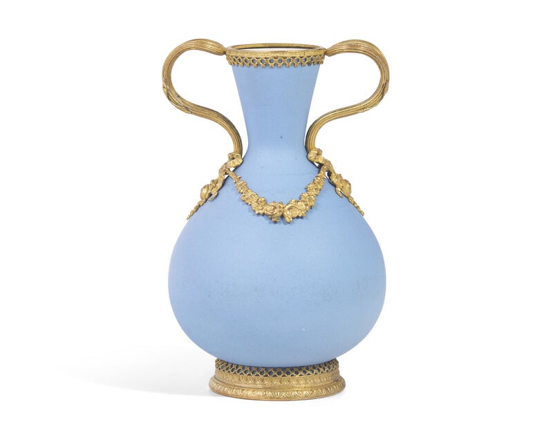 A Wedgwood Gilt Bronze Mounted Blue Jasperware Vase (1 of 3)