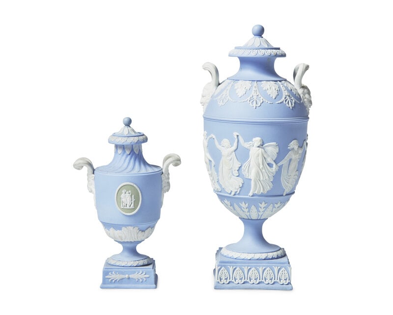 Two Wedgwood Jasperware Covered Urns (1 of 4)