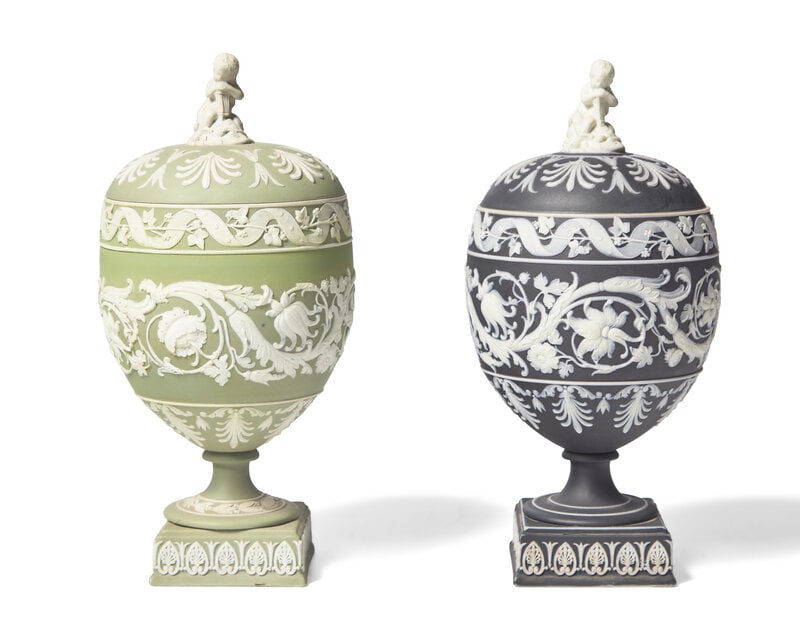 Two Wedgwood Jasperware Covered Urns (1 of 4)