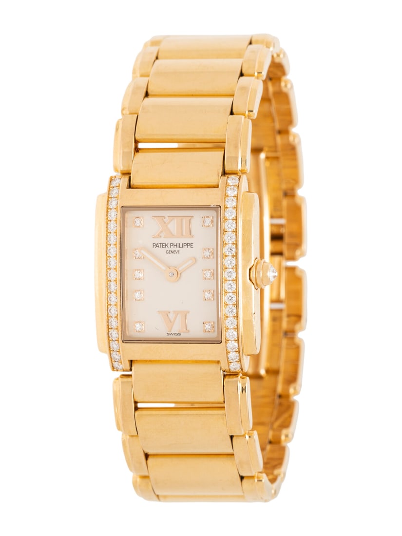 PATEK PHILIPPE, REF. 4908 18K ROSE GOLD AND DIAMOND 'TWENTY~4' WATCH, BOX & PAPERS (1 of 3)