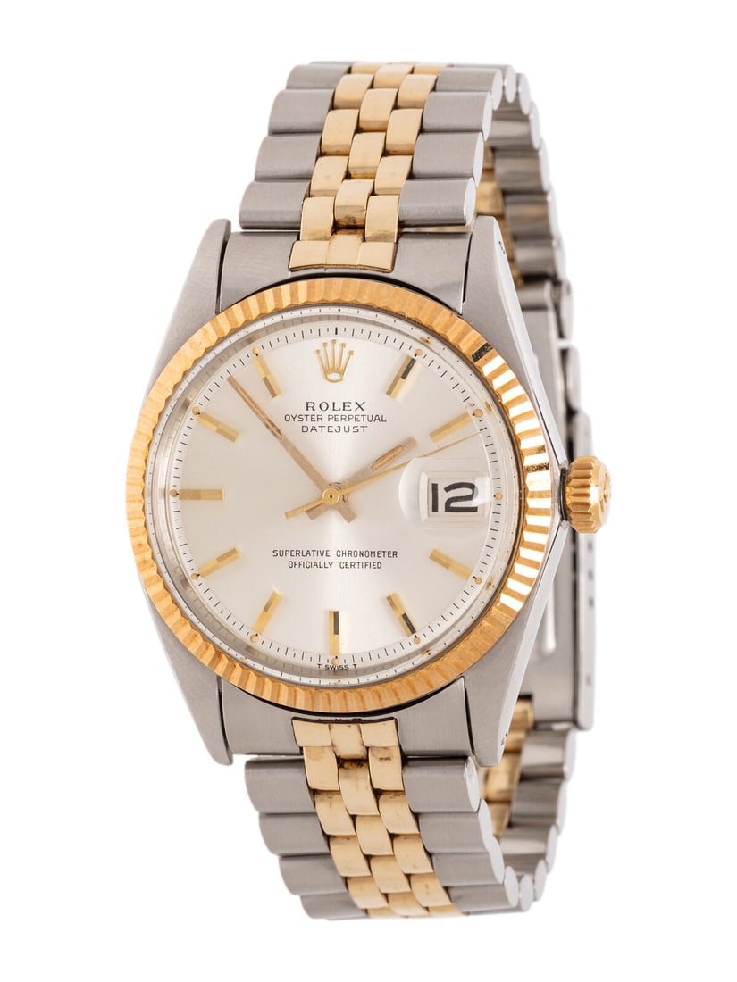 ROLEX, REF. 1601 STAINLESS STEEL AND 14K YELLOW GOLD 'DATEJUST' WATCH (1 of 3)