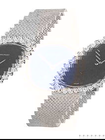 AUDEMARS PIGUET, 18K WHITE GOLD, DIAMOND AND LAPIS LAZULI WATCH (1 of 3)