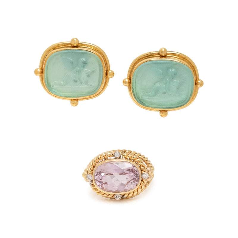 MAZ, COLLECTION OF YELLOW GOLD AND GEMSTONE JEWELRY (1 of 4)