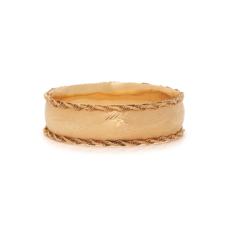 YELLOW GOLD BANGLE BRACELET (1 of 2)