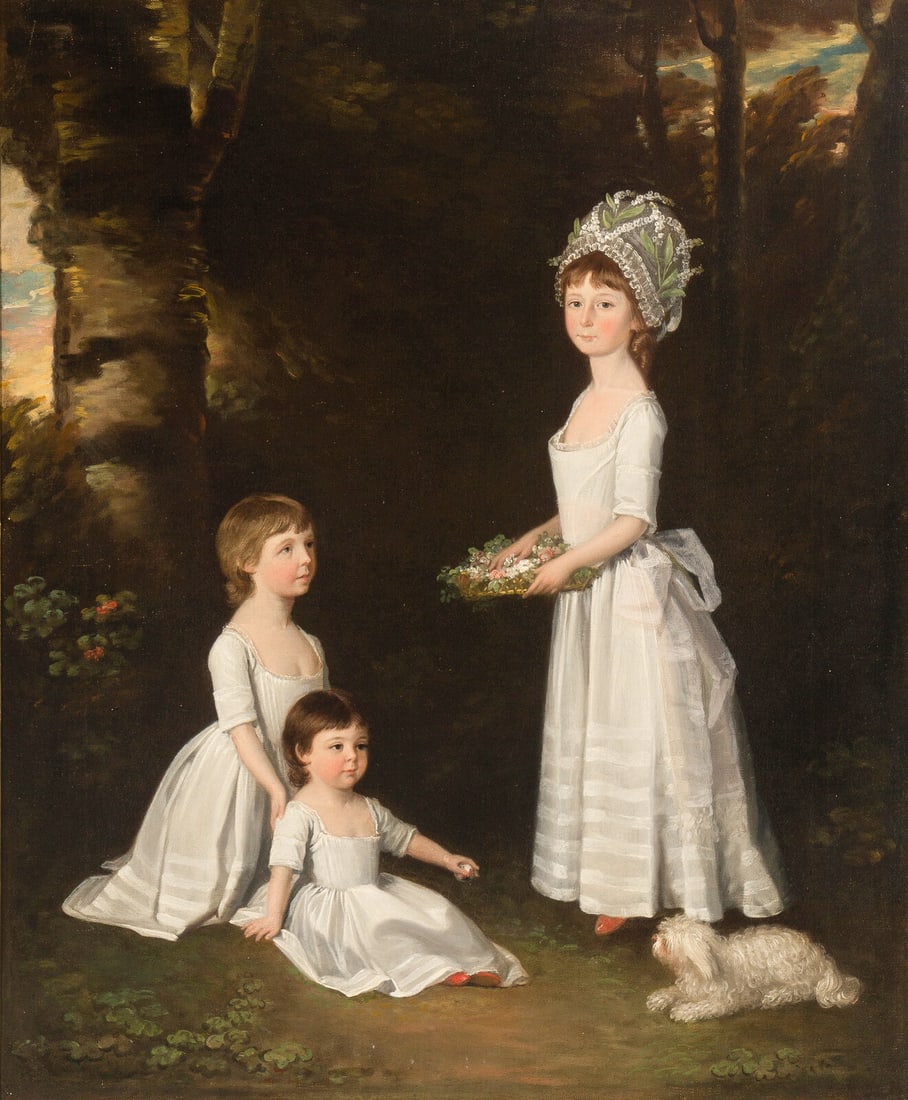 Circle of Arthur William Devis  (British, 1763-1822) Group Portrait of Catherine, Charlotte, and (1 of 10)