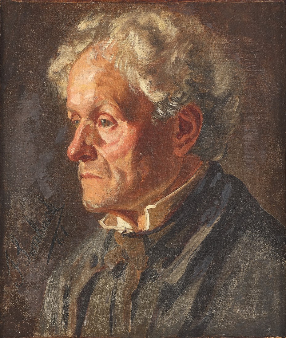 Franz Seraph von Lenbach (German, 1836-1904) Portrait of a Man (1 of 3)