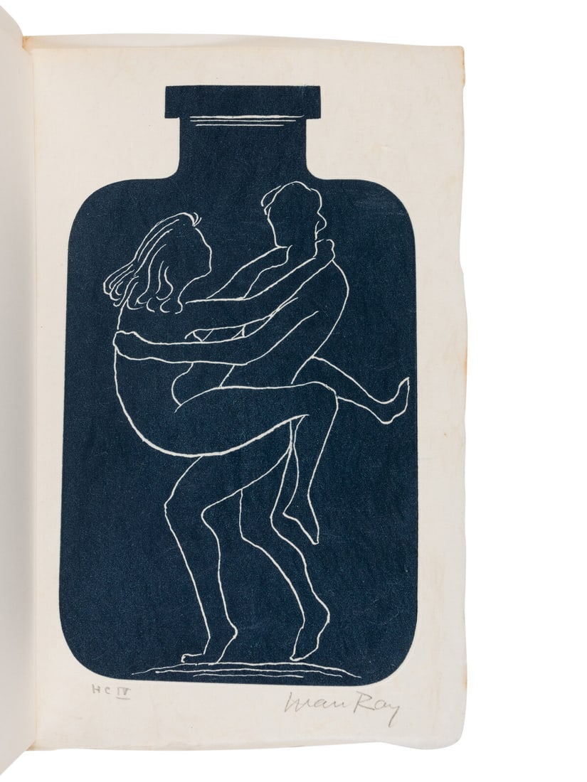 [ARTIST'S BOOKS]. RAY, Man. Bonsoir, Man Ray. Paris, 1972. FIRST ED. ORIGINAL COLLOTYPE PRINT (1 of 2)