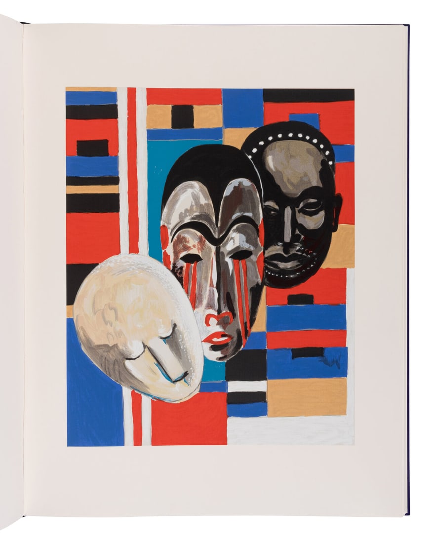 [LIMITED EDITIONS CLUB]. JONES, Lois Mailou. -- SENGHOR, Leopold Sedar. Poems. SIGNED.: [LIMITED EDITIONS CLUB]. JONES, Lois Mailou (1905-1998), illustrator. -- SENGHOR, Leopold Sedar (1906-2001). Poems. New York: The Limited Editions Club, 1996. Large folio. Illustrations by Lois Mailou