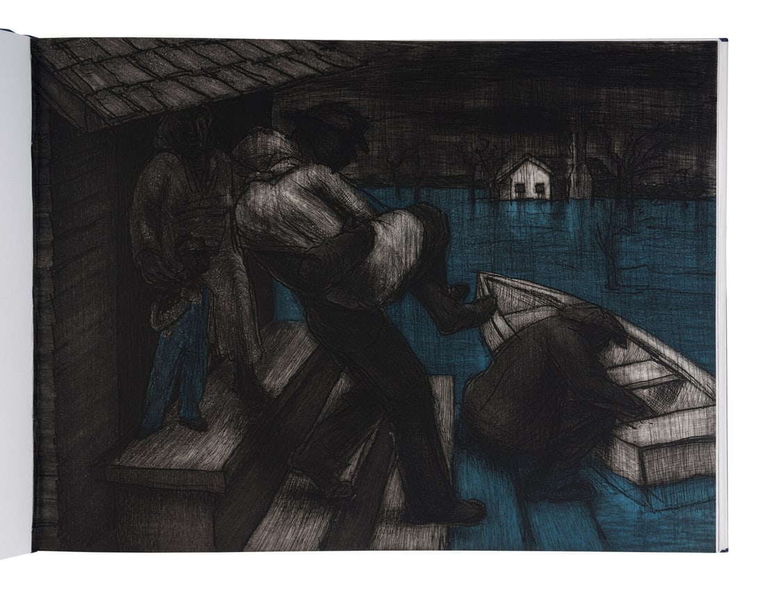 [LIMITED EDITIONS CLUB]. WILSON, John. -- WRIGHT, Richard. Down by the Riverside. SIGNED.: [LIMITED EDITIONS CLUB]. WILSON, John (1922-2015), illustrator. -- WRIGHT, Richard (1908-1960). Down by the Riverside. New York: The Limited Editions Club, 2001. Oblong folio. 4 etchings by John Wilso