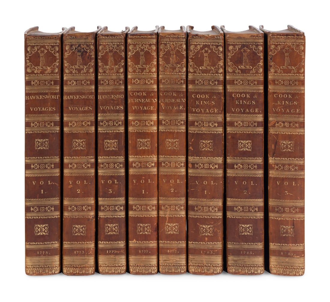 [TRAVEL & EXPLORATION]. COOK, James. A COMPLETE SET OF COOK’S VOYAGES. L., 1773, 1777, (1 of 3)