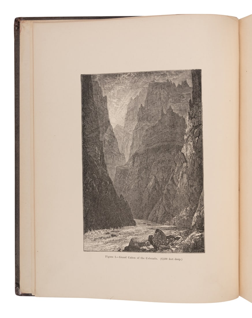 POWELL. Exploration of the Colorado River of the West and Its Tributaries...D.C., 1875. FIRST EDITIO: POWELL, John Wesley (1834-1902). Exploration of the Colorado River of the West and Its Tributaries... Washington, D.C.: Government Printing Office, 1875. 4to. Frontispiece, numerous illustrations, 2 f