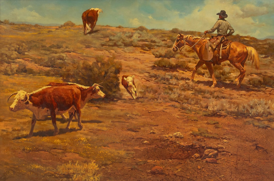 Bill Owen (American, b. 1942) Cowboy Work (1 of 3)