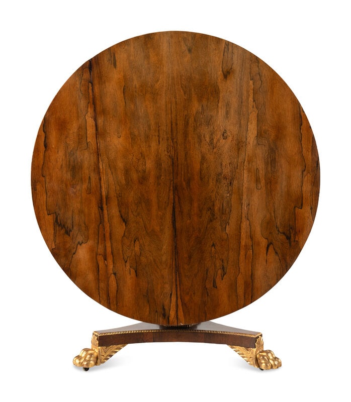 A Regency Parcel Gilt Rosewood Tilt-Top Table (1 of 15)