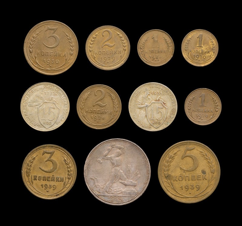 [RUSSIA] A Collection of Eleven Soviet Union Coins (1 of 2)