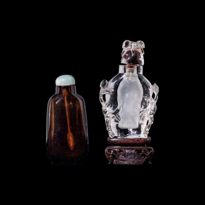 Two Chinese Crystal Snuff Bottles (1 of 2)