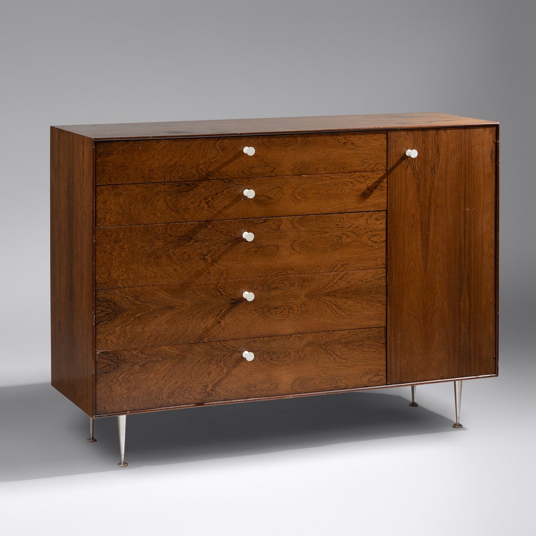 George Nelson & Associates (American, 1908-1986) Thin Edge cabinet, model 5245, 1952 Herman Miller, (1 of 2)