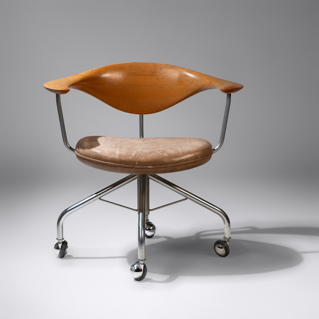 Hans Wegner (Danish, 1914-2007) Swivel office chair, model 502, designed 1955 Denmark (1 of 2)