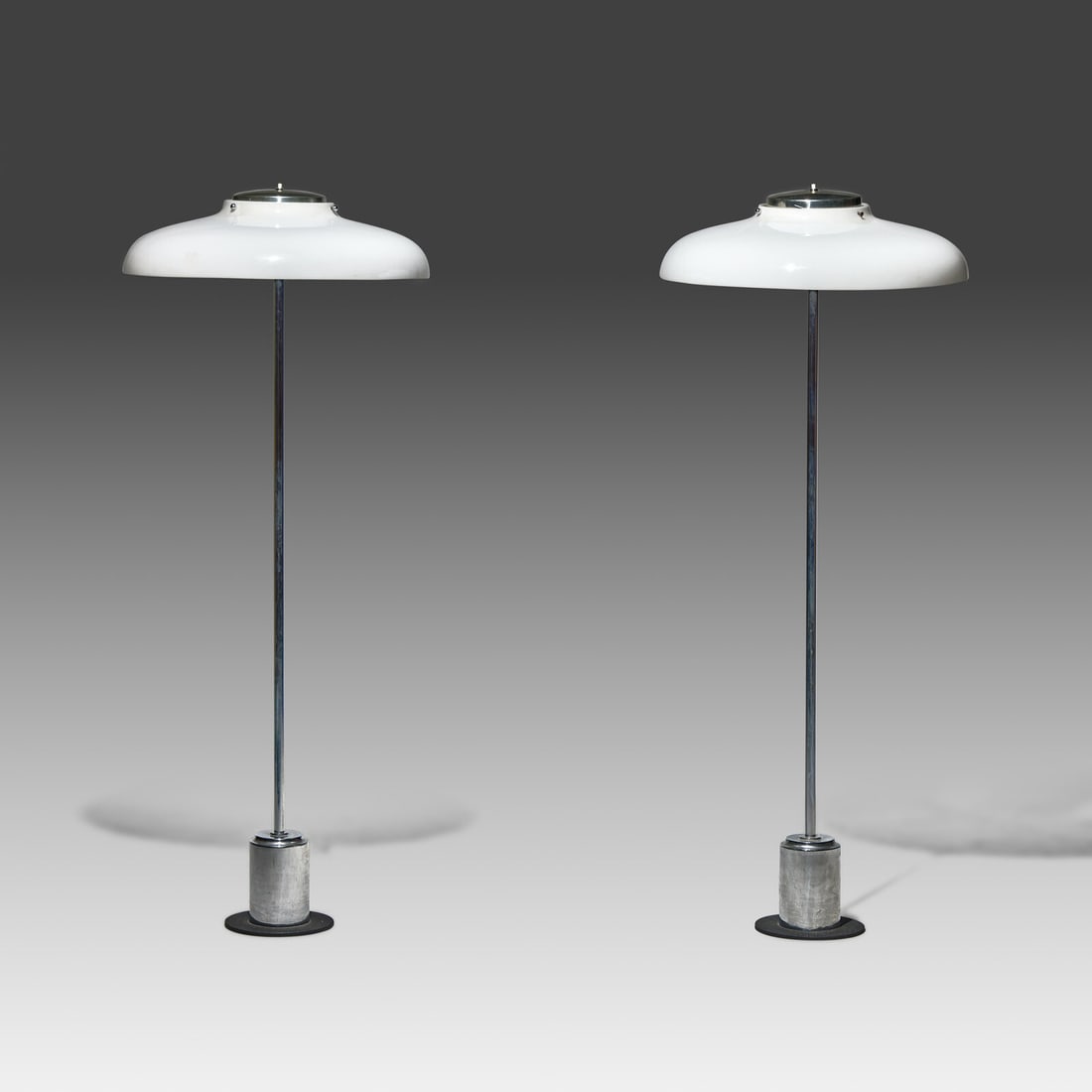 Gino Sarfatti (Italian, 1912-1985) Floor lamps model 1005/B, pair, c. 1963 Arteluce, Italy (1 of 2)