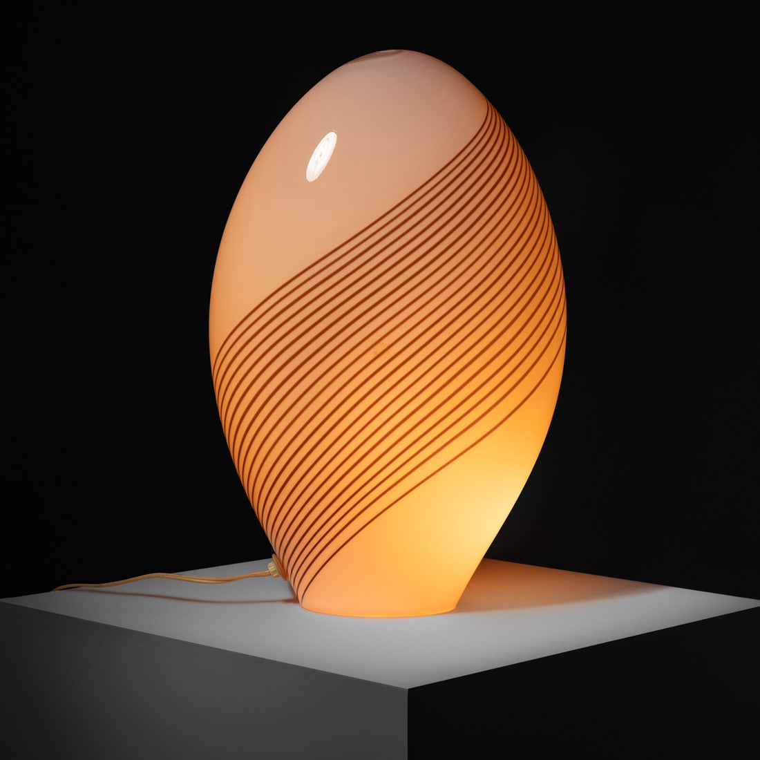 Lino Tagliapietra (Italian, b. 1934)  Murano table lamp, c. 1980 Effetre International Company, (1 of 3)