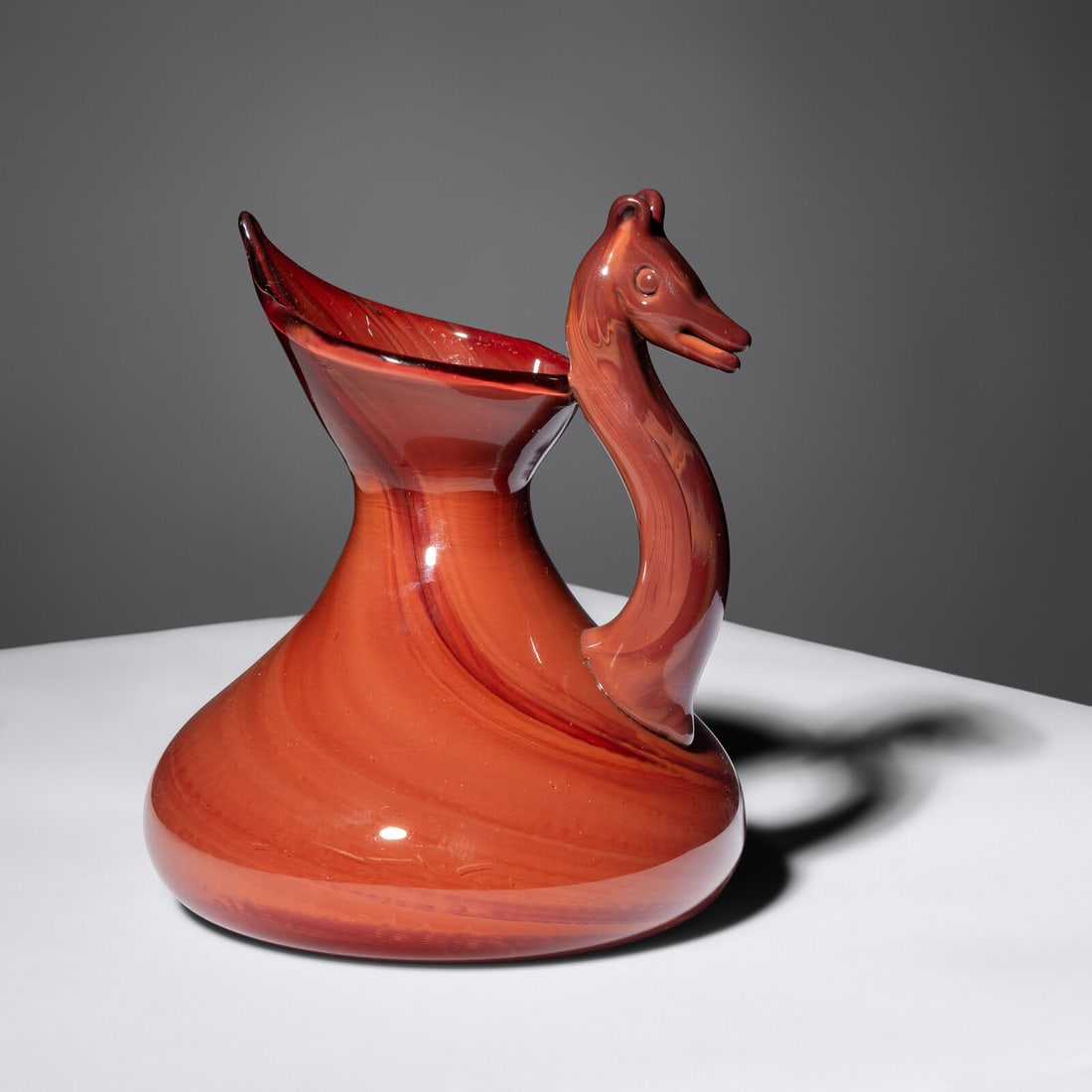 Ercole Barovier (Italian, 1889-1974) Corniola vase, c. 1952 Barovier & Toso, Italy (1 of 2)